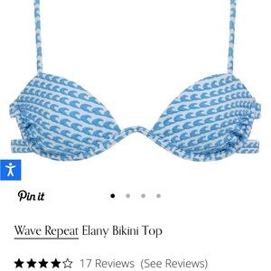 Wave Print Bikini Top and Bottom Set